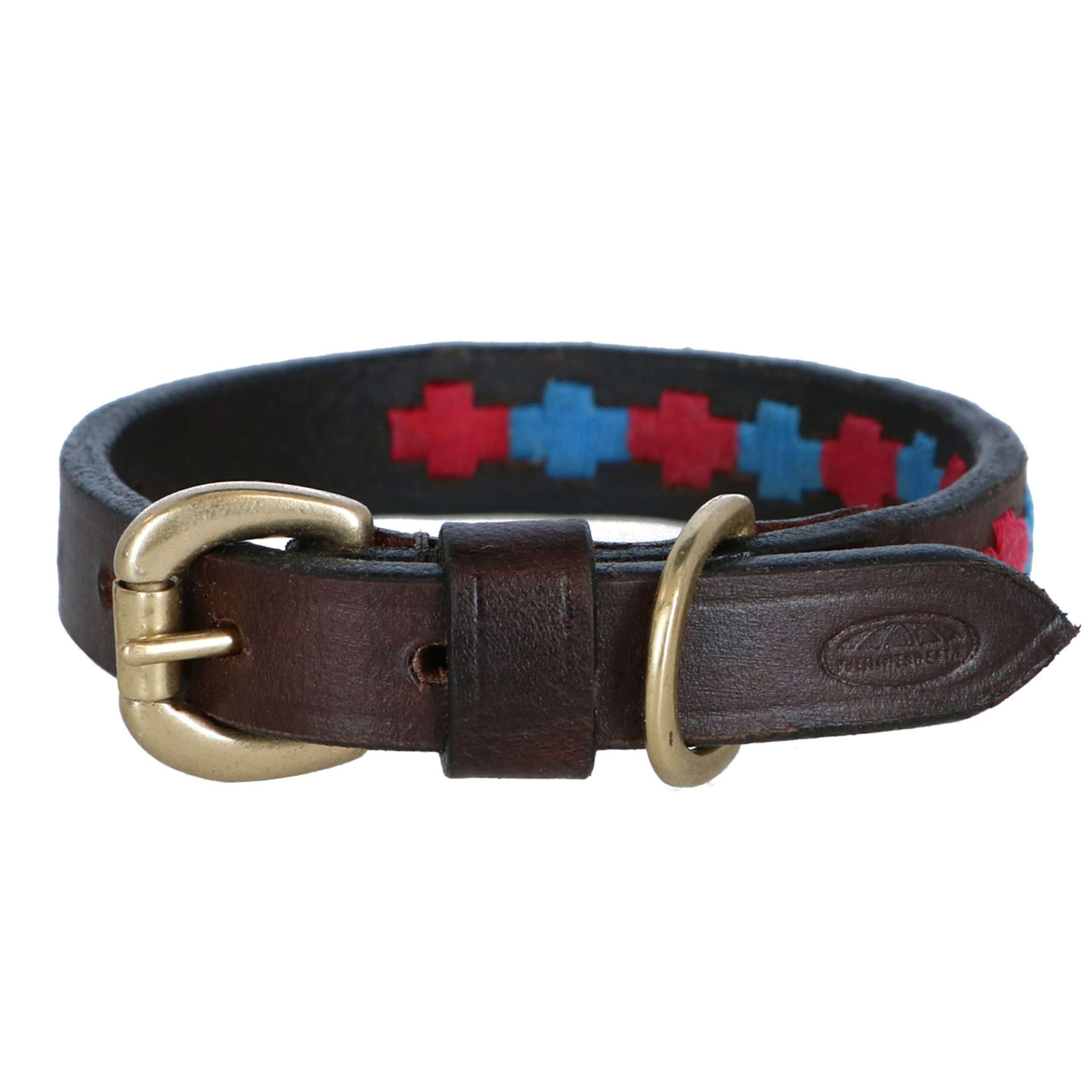 WeatherBeeta Collier Polo Cuir Beaufort/Brown/Pink/Blue WeatherBeeta Collier Polo Cuir Beaufort/Brown/Pink/Blue