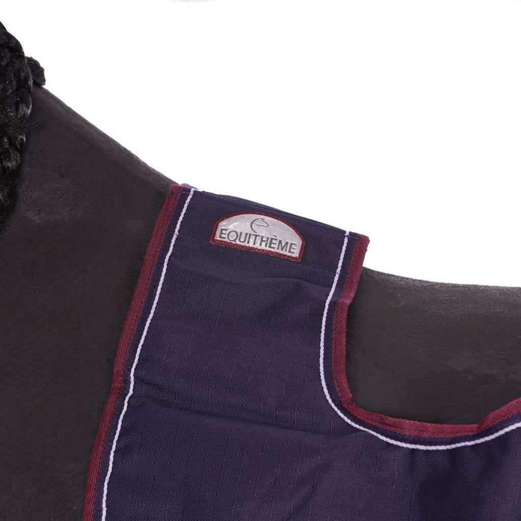 EQUITHÈME Couvre-reins Tyrex 1200D Polar Fleece Marine/Bordeaux