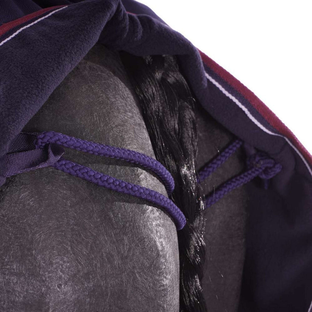 EQUITHÈME Couvre-reins Tyrex 1200D Polar Fleece Marine/Bordeaux