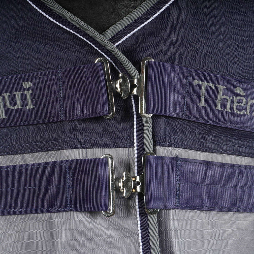 EQUITHÈME Turnout Rug Tyrex Combo 600D 200g Marine/Gris Dots
