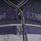 EQUITHÈME Turnout Rug Tyrex Combo 600D 200g Marine/Gris Dots