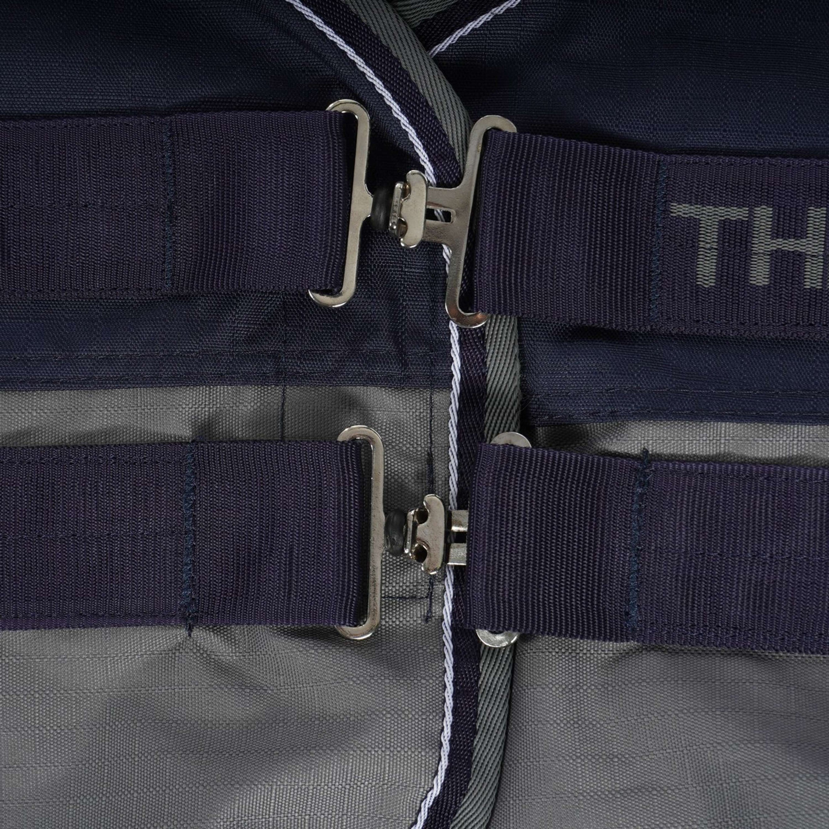 EQUITHÈME Turnout Rug Tyrex 600D 0g Marine/Gris Dots EQUITHÈME Turnout Rug Tyrex 600D 0g Marine/Gris Dots