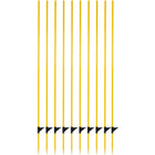 Agradi Power Piquet fibre de verre 10 Pièces Jaune