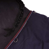 EQUITHÈME Couverture d'Extérieur Tyrex 1200D 0g Marine/Bordeaux