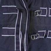 HKM Couverture d'Hiver Starter 600D Highneck avec Polarfleece 0g Bleu Foncé