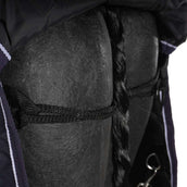HKM Couverture d'Hiver Starter 600D Highneck avec Polarfleece 0g Bleu Foncé