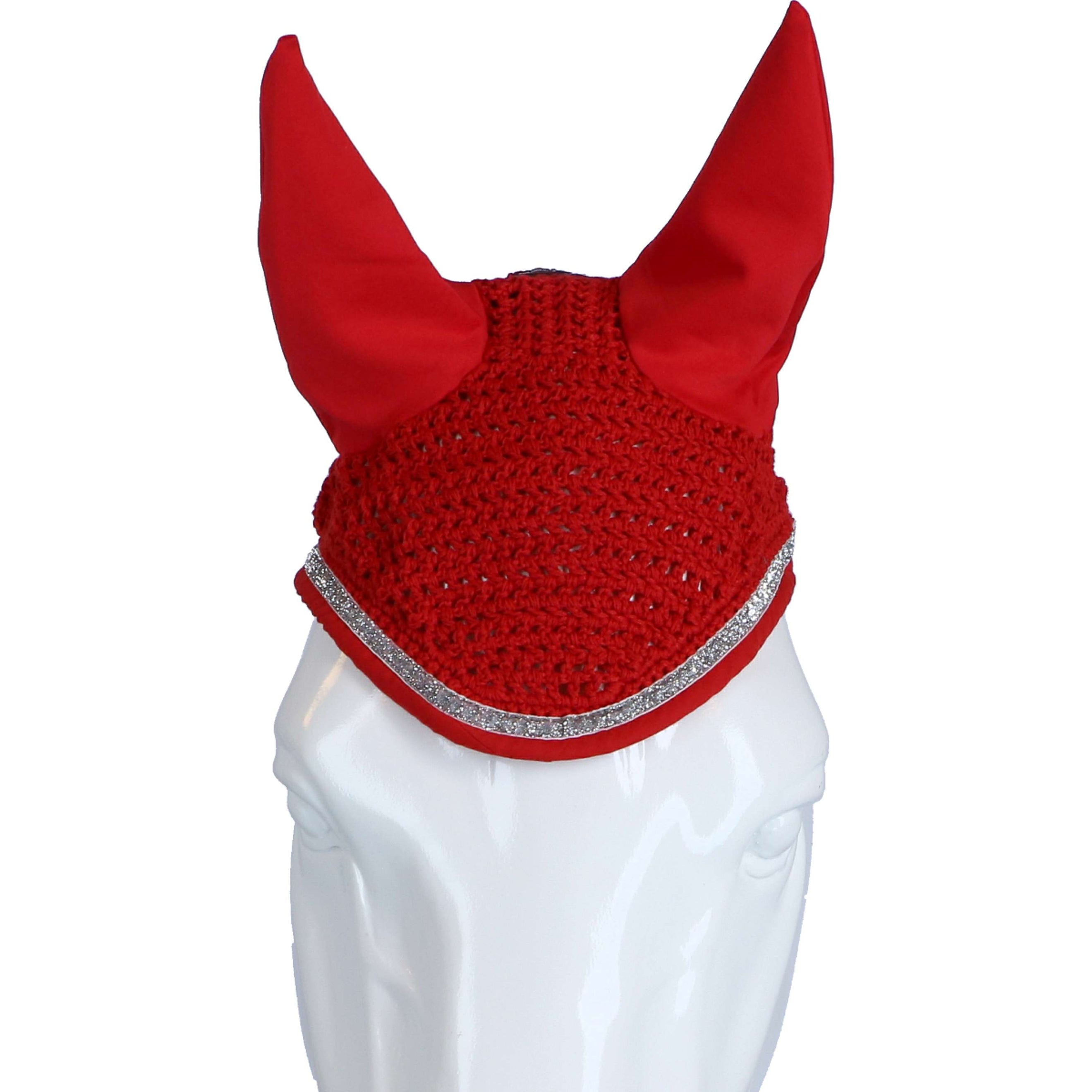 HKM Bonnet Anti-Mouches Romy Rouge HKM Bonnet Anti-Mouches Romy Rouge