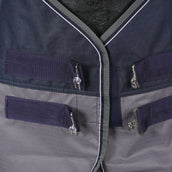 EQUITHÈME Couverture Imperméable Tyrex 600D 50g Marine/Gris Dots
