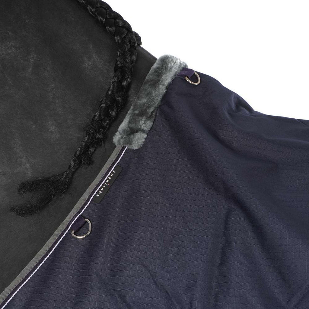 EQUITHÈME Couverture Imperméable Tyrex 600D 50g Marine/Gris Dots