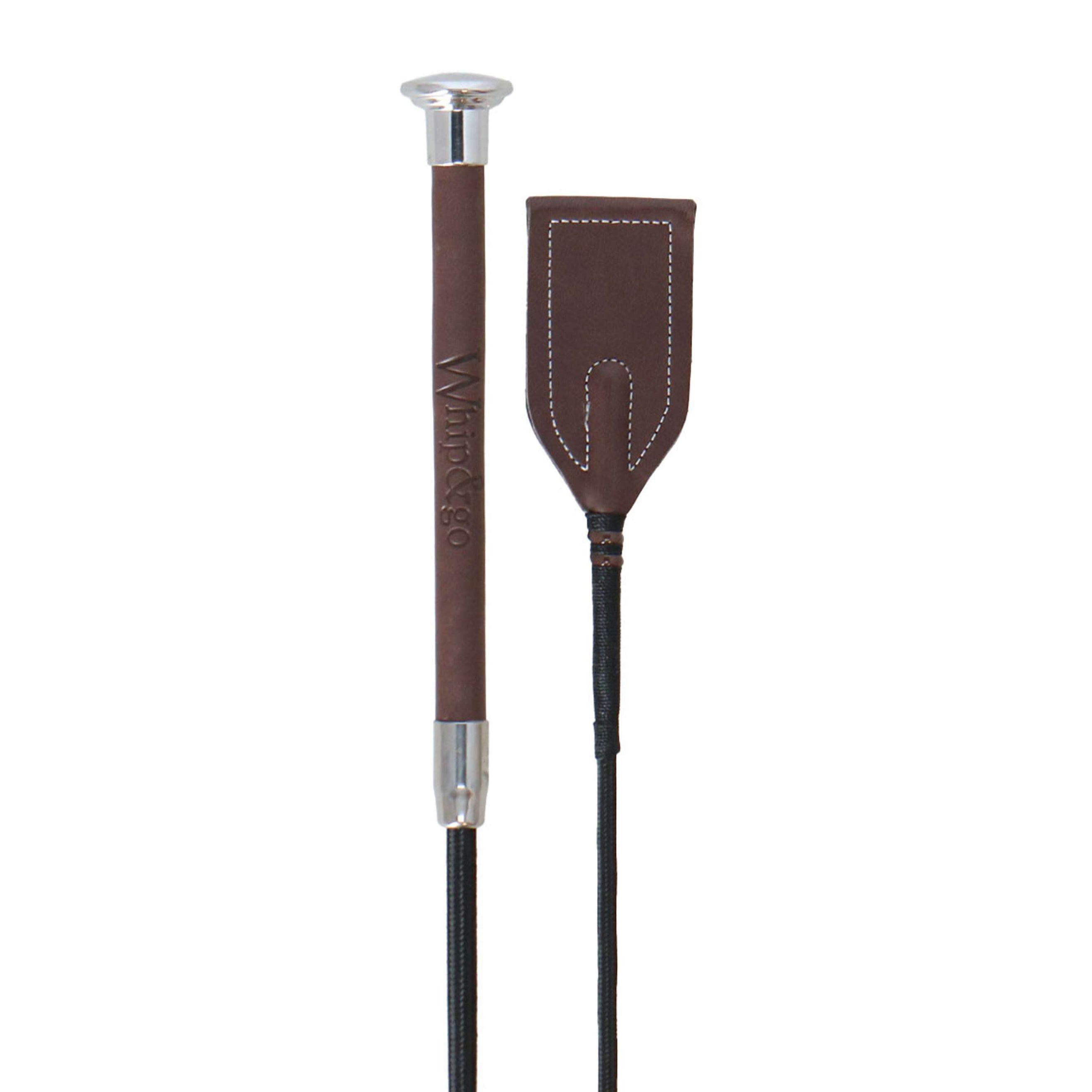 Whip & Go Cravache Soft Marron/Argent Whip & Go Cravache Soft Marron/Argent
