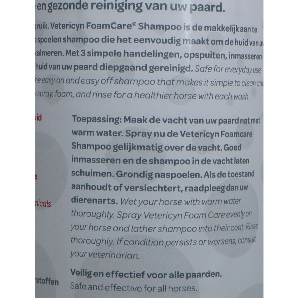 Vetericyn Foamcare Shampooing Cheval Premiers Secours