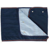 Bucas Fleece Shawl Therapy Bleu Marine/Orange
