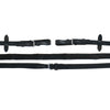Schockemöhle Rênes Durasoft Grip Caoutchouc Noir/Argent