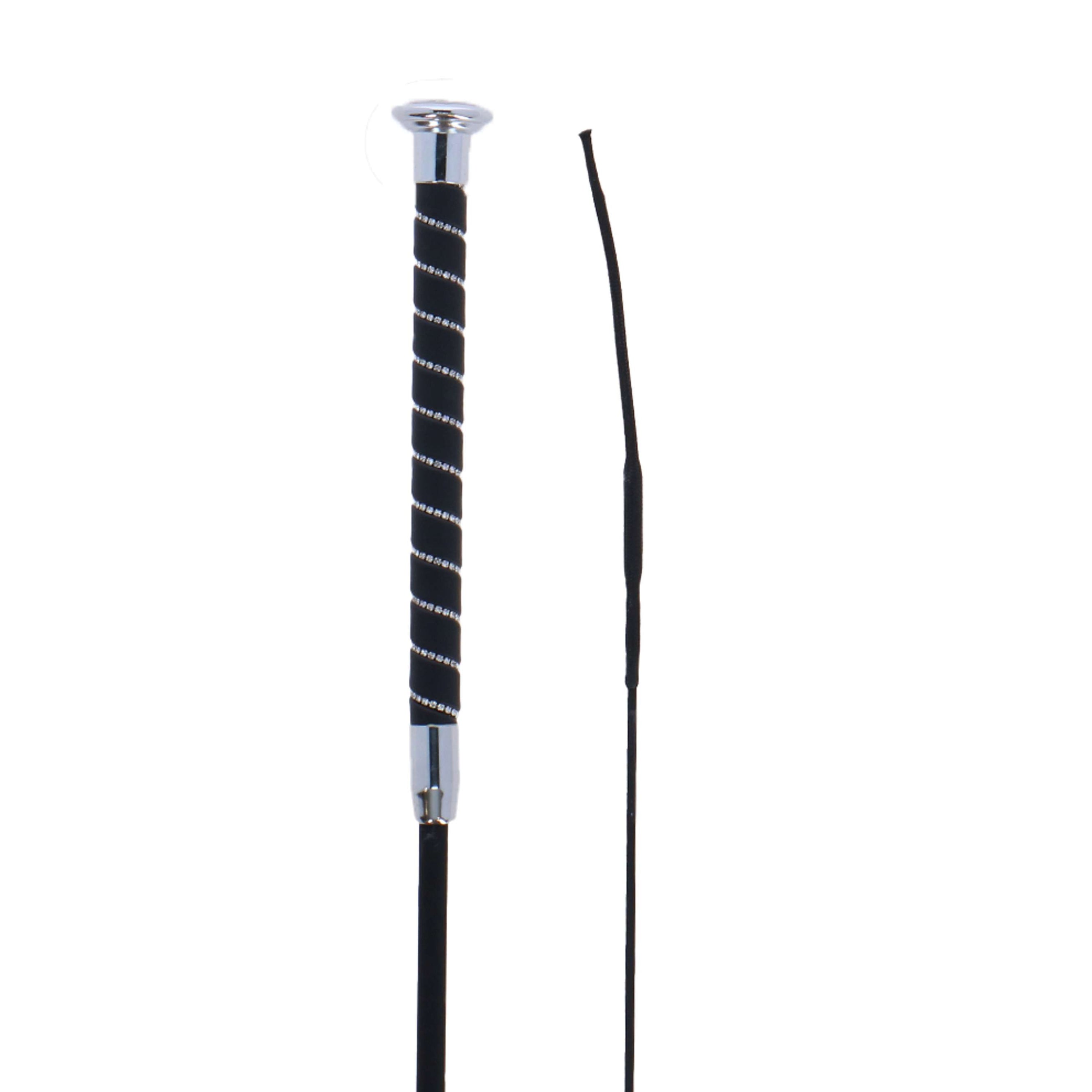 Fleck Cravache de Dressage SilkTouch Crystal Chrome Fleck Cravache de Dressage SilkTouch Crystal Chrome