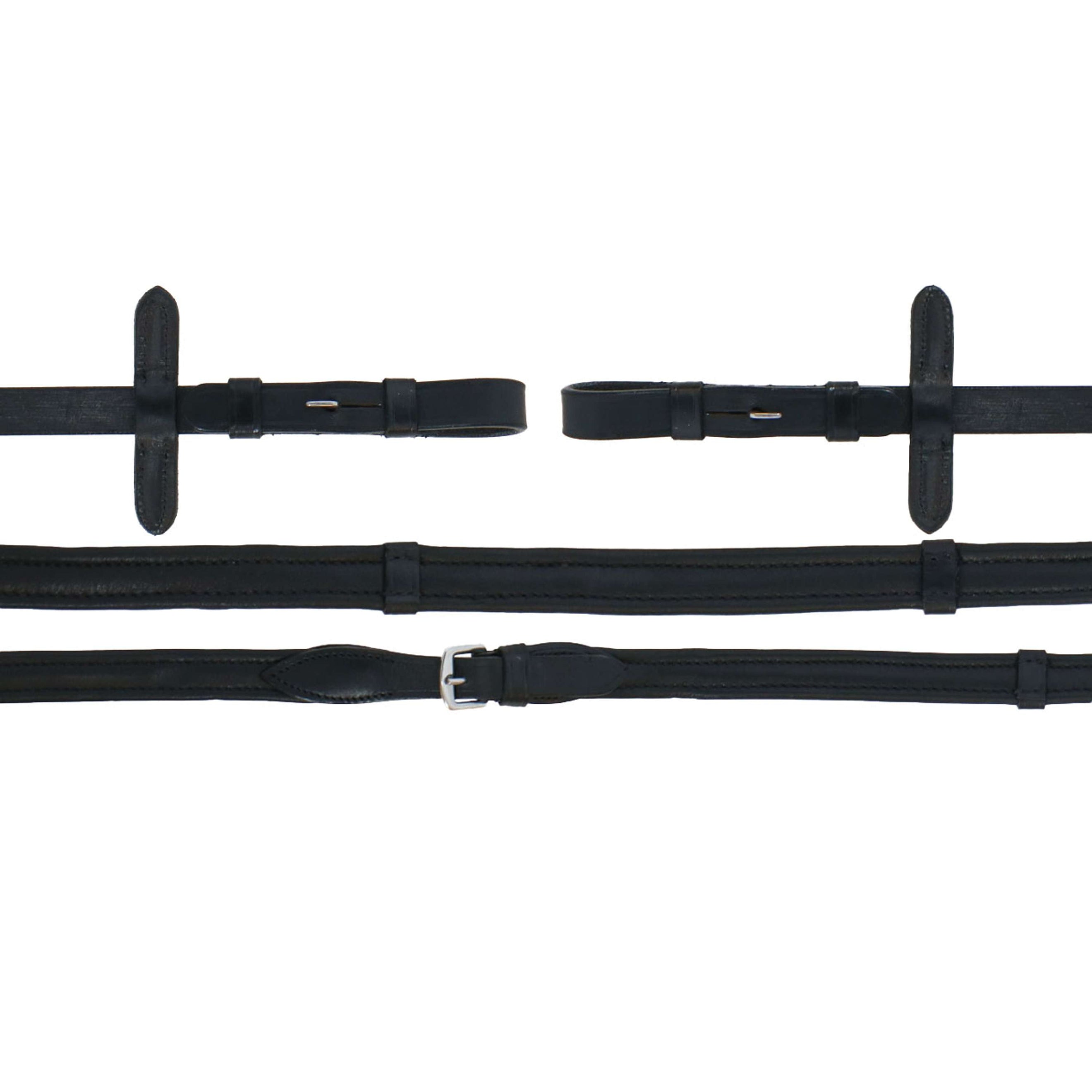 HB Rênes Soft Leather met Stops Noir HB Rênes Soft Leather met Stops Noir