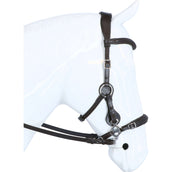 F.R.A. Hackamore Calli Stuk Hook Rênes en Cuir Havane