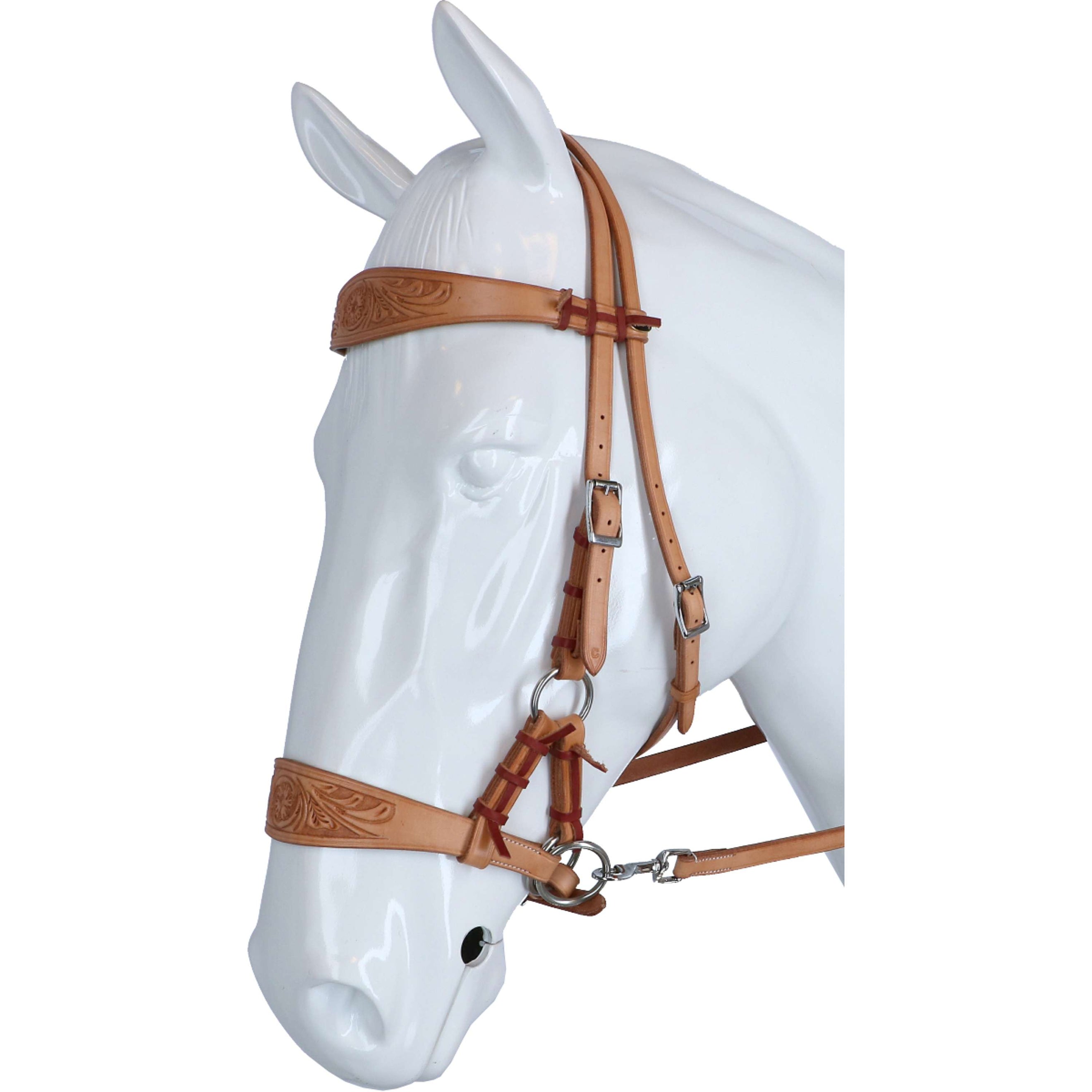 F.R.A. Bridon sans Mors Diego Side Pull Rênes Western Nature F.R.A. Bridon sans Mors Diego Side Pull Rênes Western Nature