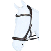 F.R.A. Bridon sans Mors Rebecca Side Pull Rênes en Cuir Souple Havane