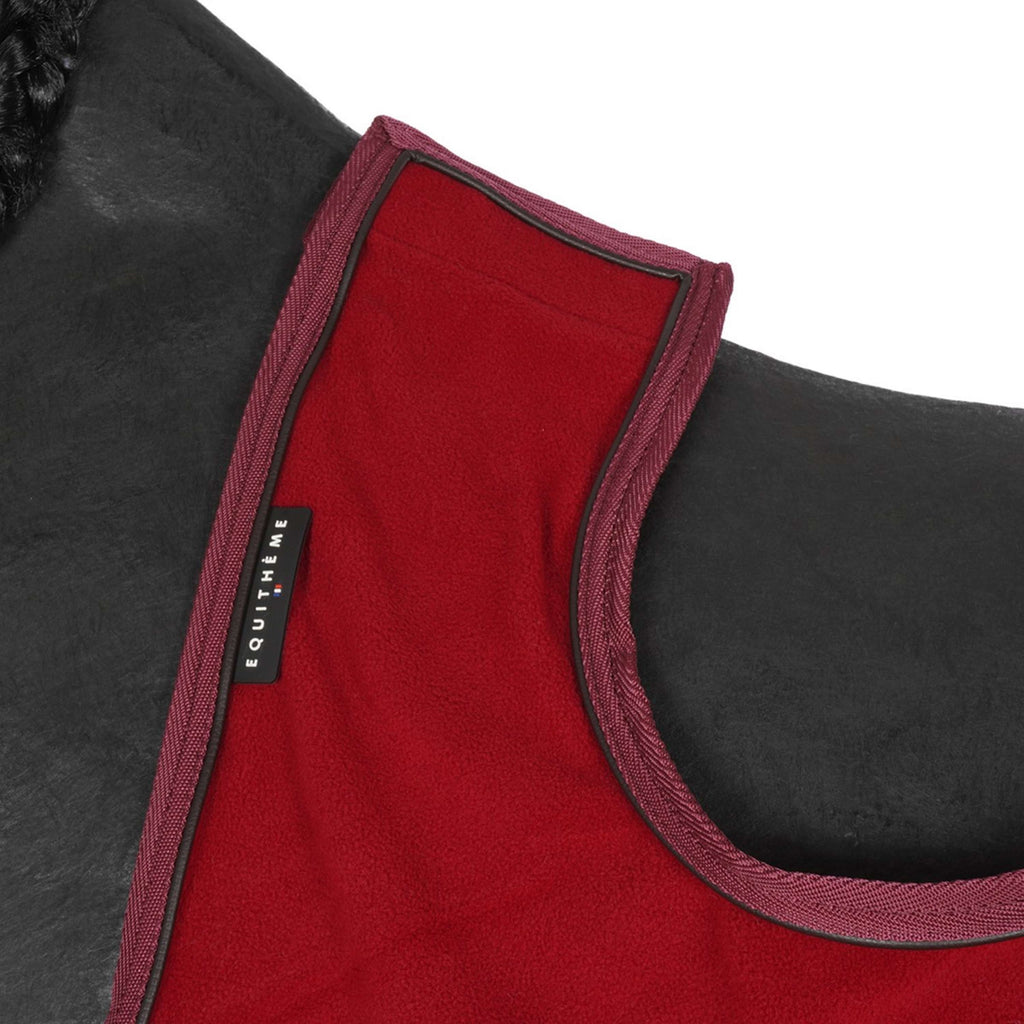 EQUITHÈME Couvre-reins Teddy Fleece Bordeaux