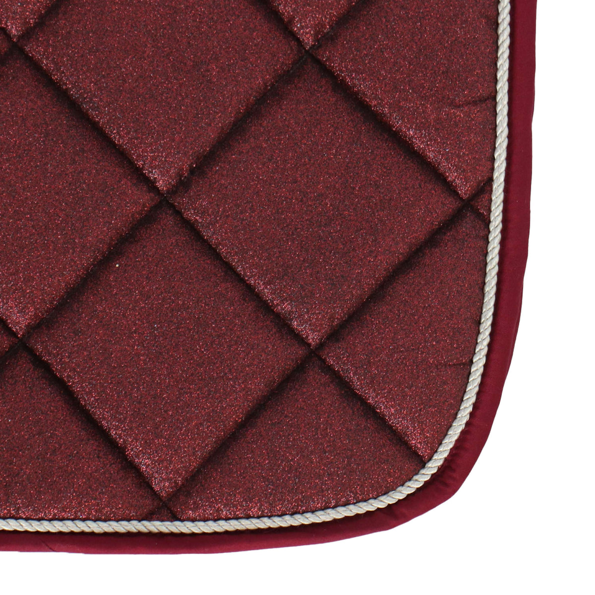 HB Tapis de Selle Sparkling Glitter Dressage Bordeaux