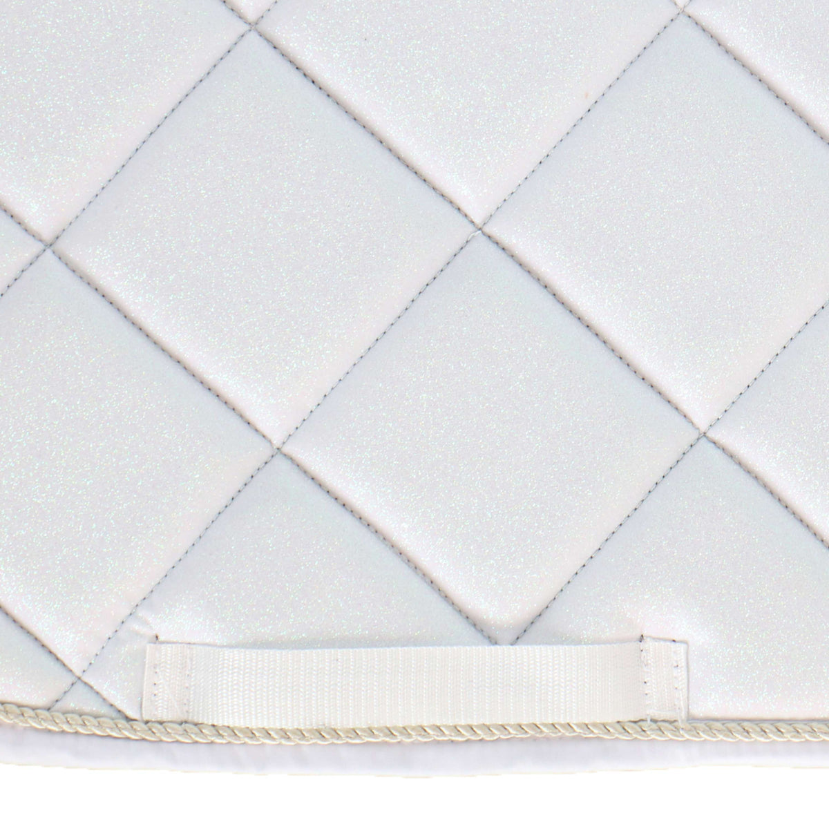 HB Tapis de Selle Sparkling Glitter Dressage Blanc