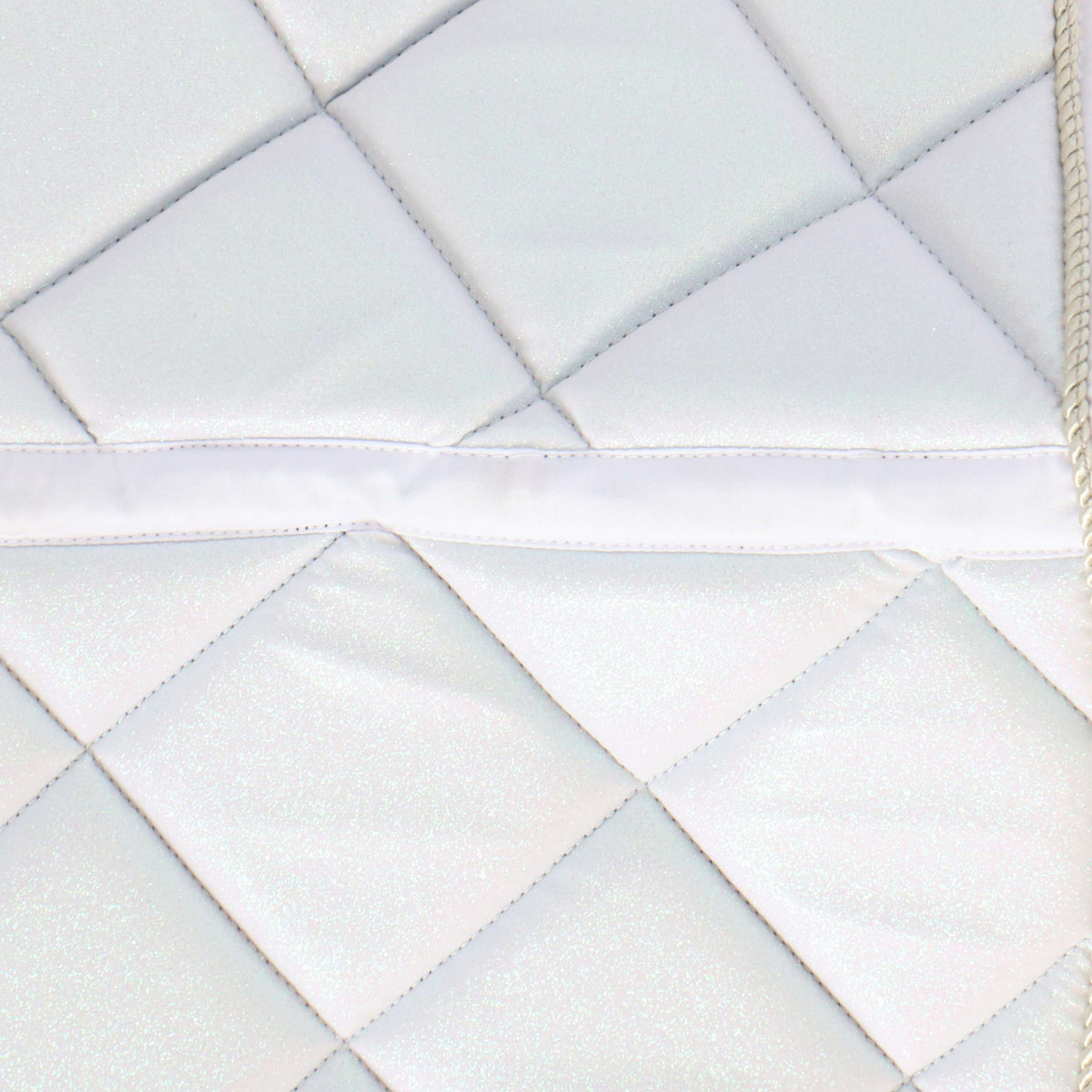 HB Tapis de Selle Sparkling Glitter Dressage Blanc