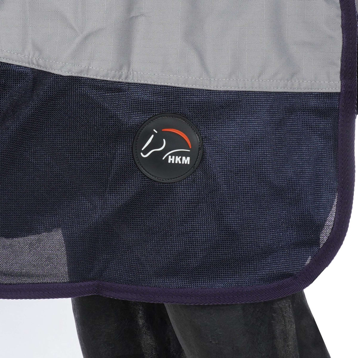 HKM Couverture Anti-Mouches Rain Bleu Foncé/Gris