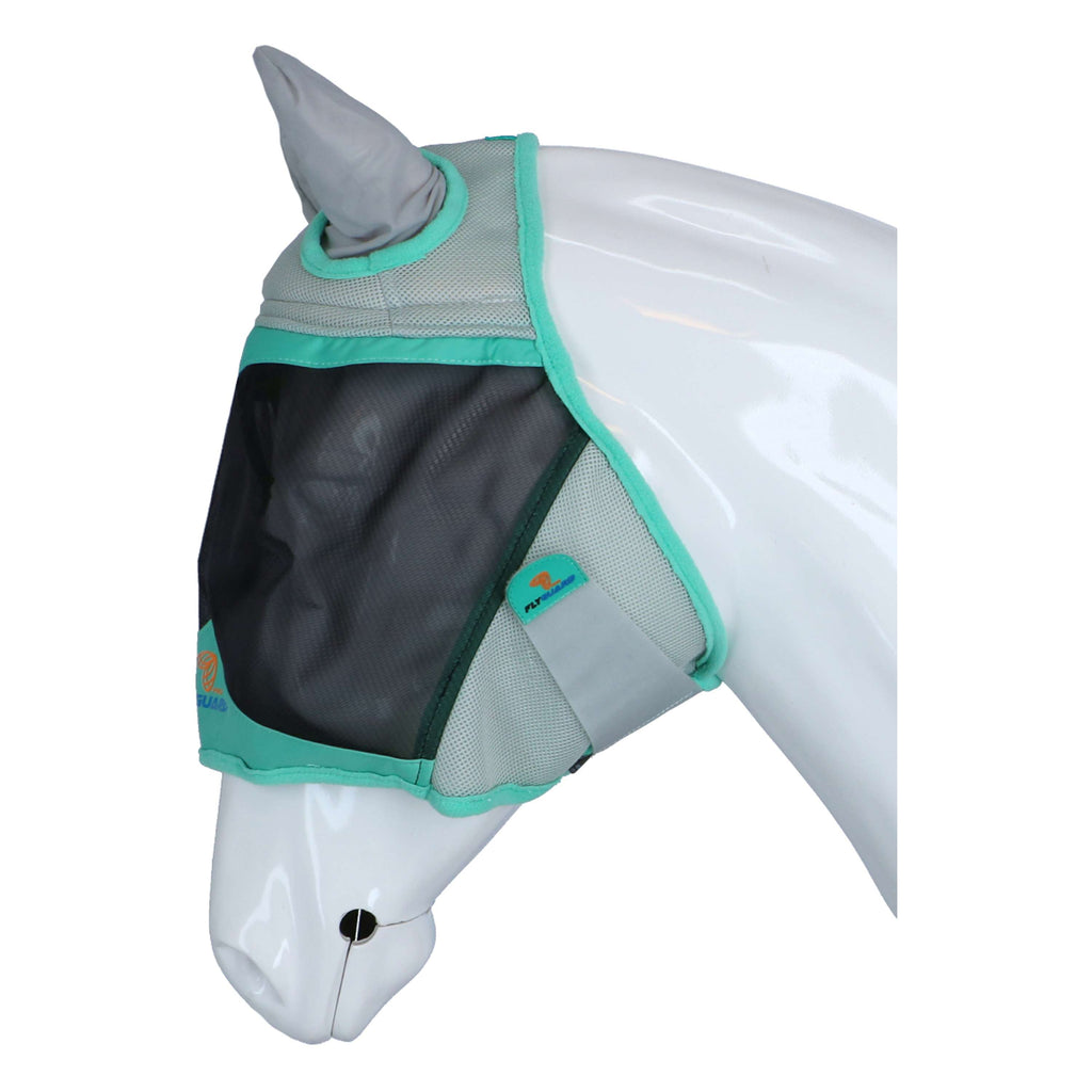 Shires Masque Anti-Mouches Air Motion avec Oreilles Aqua