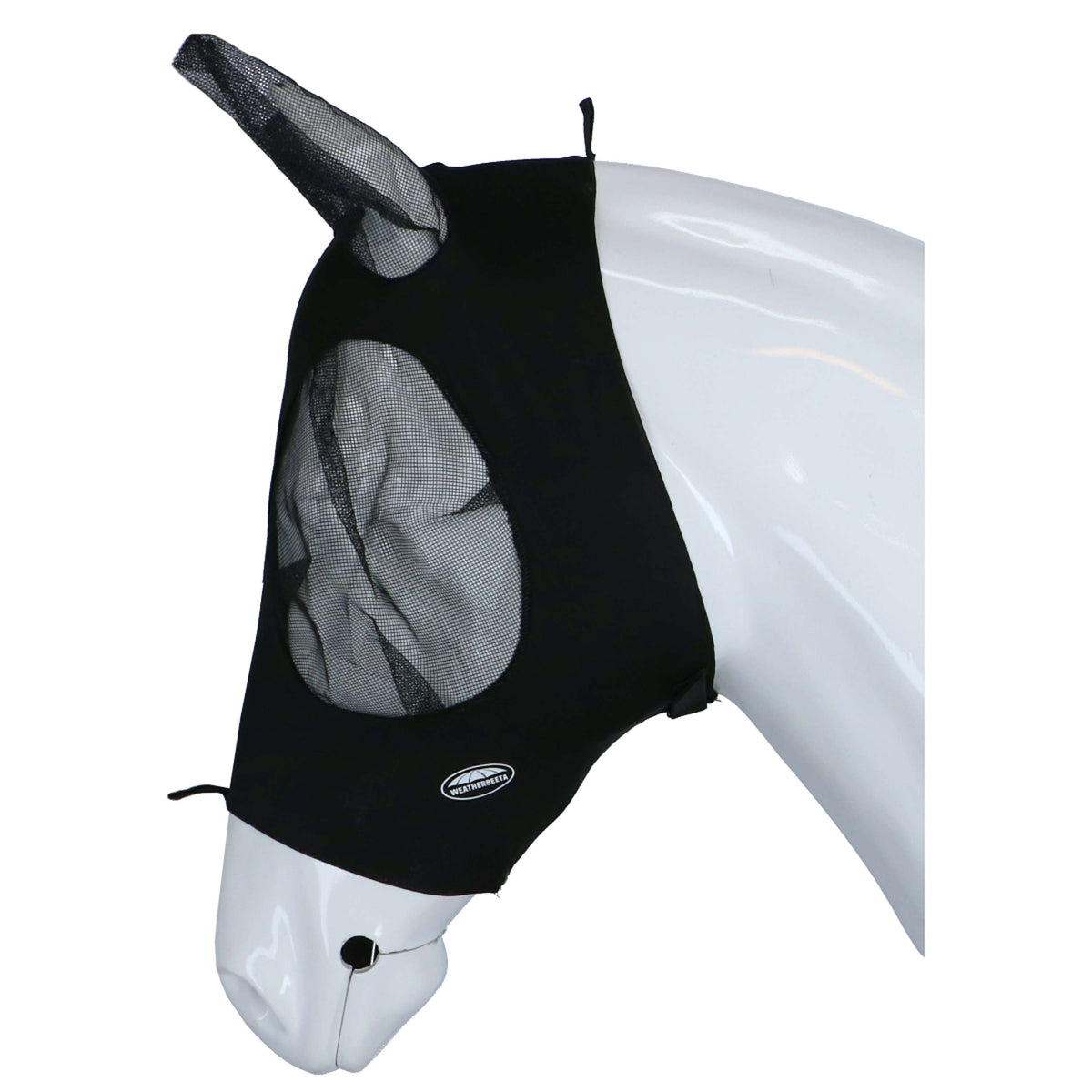 WeatherBeeta Masque Anti-Mouches Deluxe Stretch Bug avec Oreilles Noir