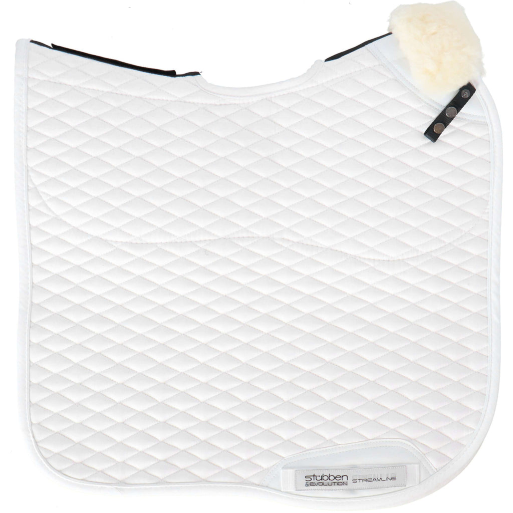 Stübben Tapis de Selle Streamline Dressage Peau dÁgneau Blanc