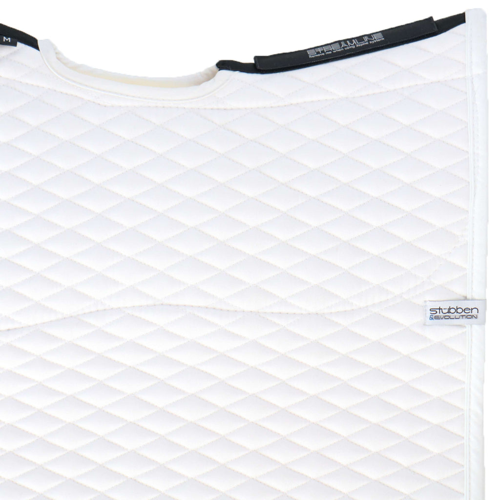 Stübben Tapis de Selle Streamline Dressage Peau dÁgneau Blanc