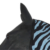 HKM Couverture Anti-Mouches Zebra avec Couvre-cou Aqua/Noir