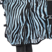 HKM Couverture Anti-Mouches Zebra avec Couvre-cou Aqua/Noir
