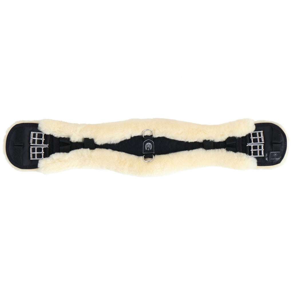 Werner Christ Sangle de Dressage Anatomic avec Fourrure Noir/Naturel