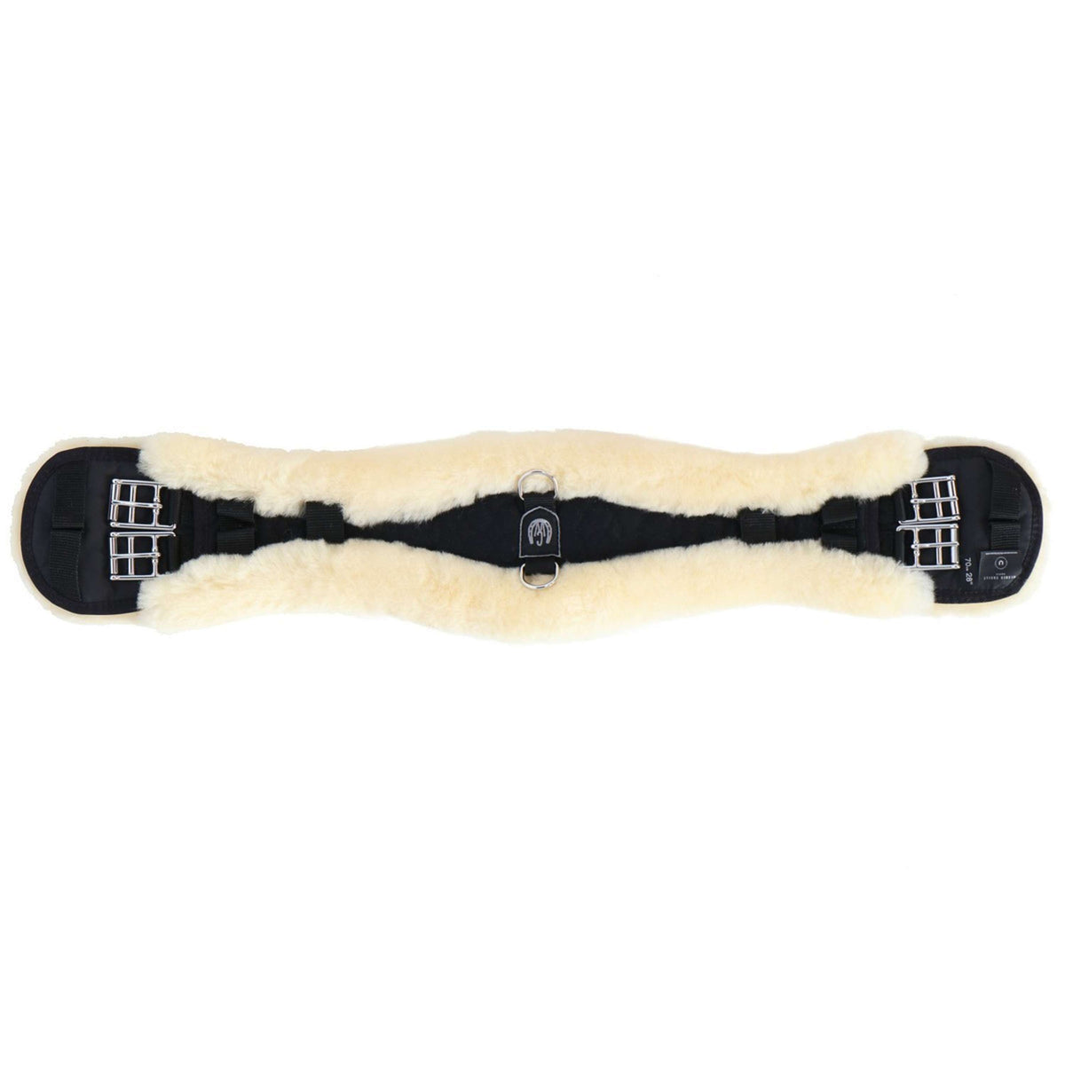 Werner Christ Sangle de Dressage Anatomic avec Fourrure Noir/Naturel