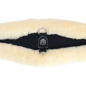 Werner Christ Sangle de Dressage Anatomic avec Fourrure Noir/Naturel