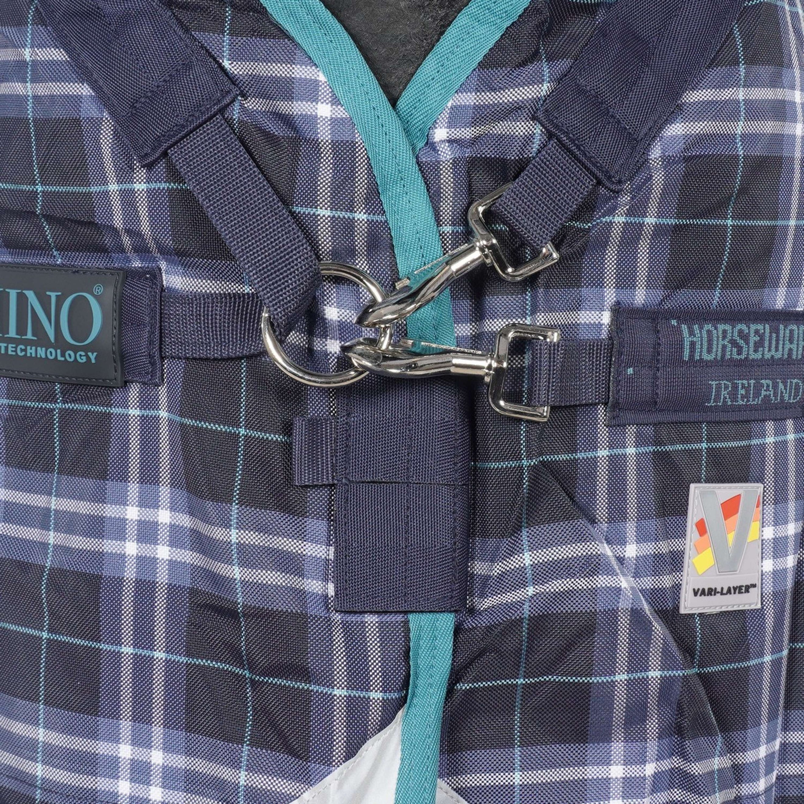 Rhino Plus Turnout Medium Varilayer 250g Navy Check Rhino Plus Turnout Medium Varilayer 250g Navy Check