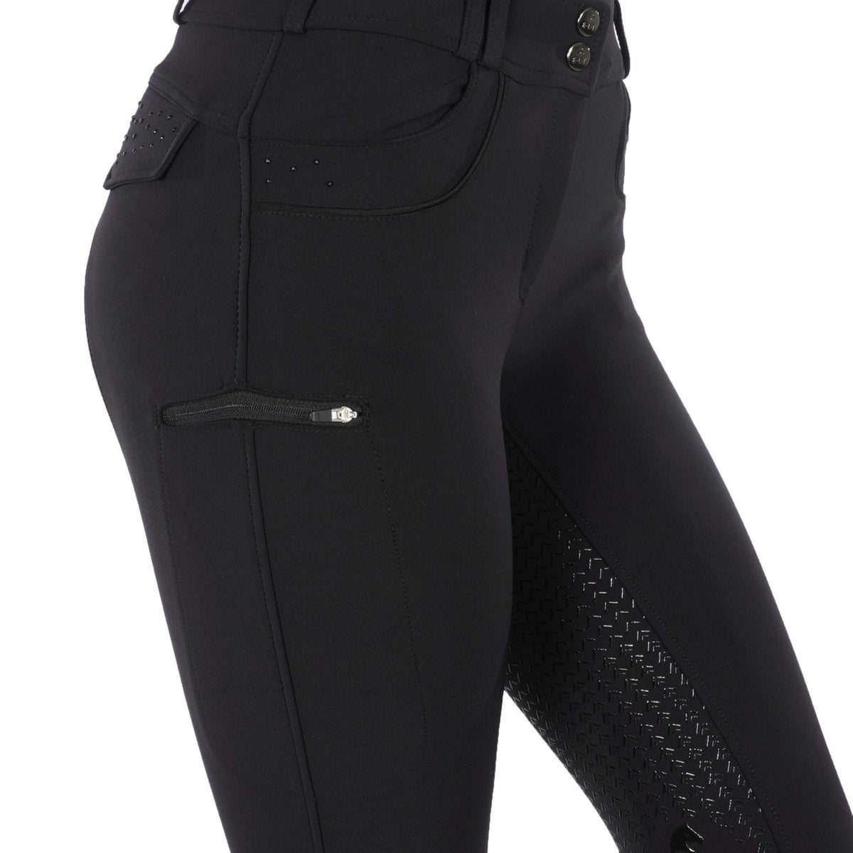 ELT Pantalon d'Équitation Kassandra Taille Haute Noir