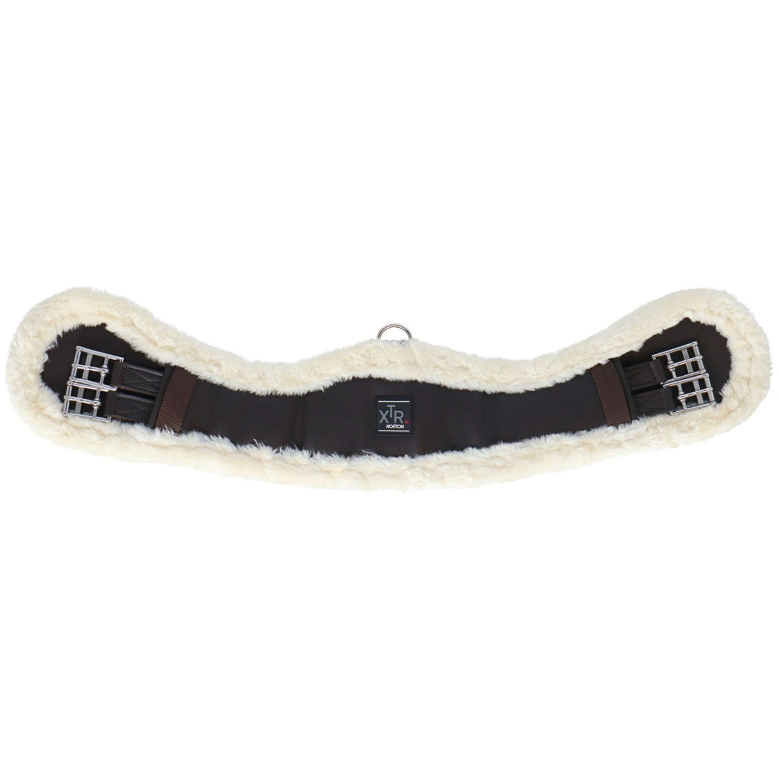 Norton Sangle de Dressage XTR Peau de Mouton Synthétique Havana/Crème