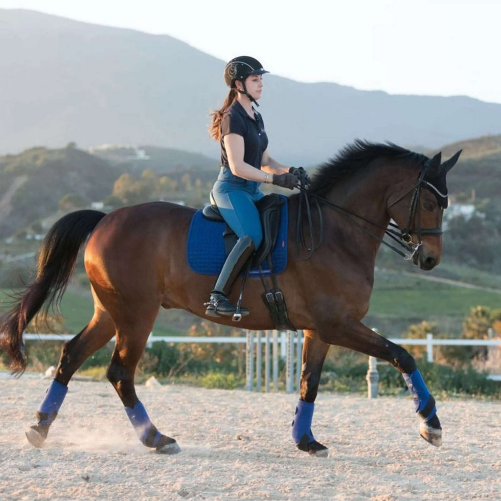 LeMieux Tapis de Selle Luxury Square Dressage Benetton Blue