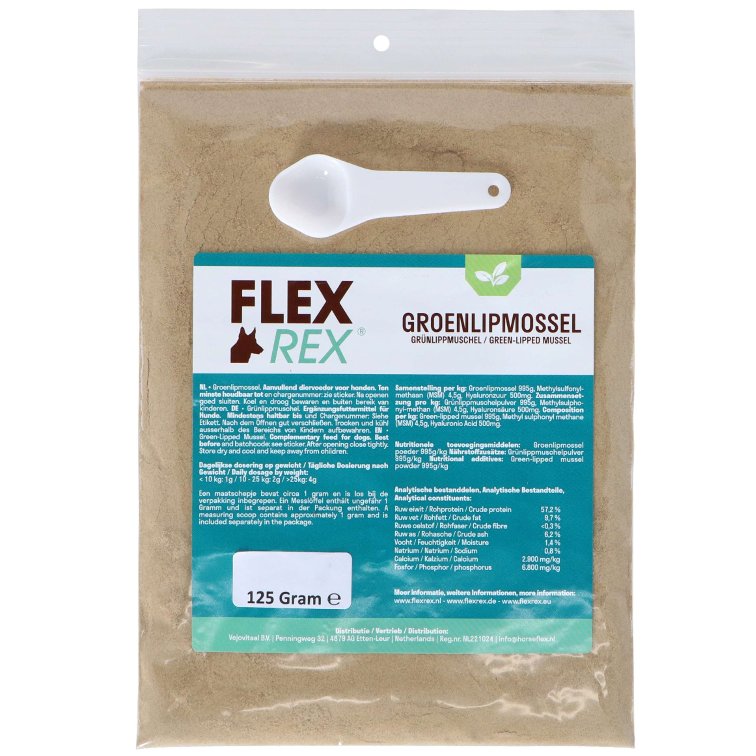 Flexrex Groenlipmossel poeder Recharge Flexrex Groenlipmossel poeder Recharge