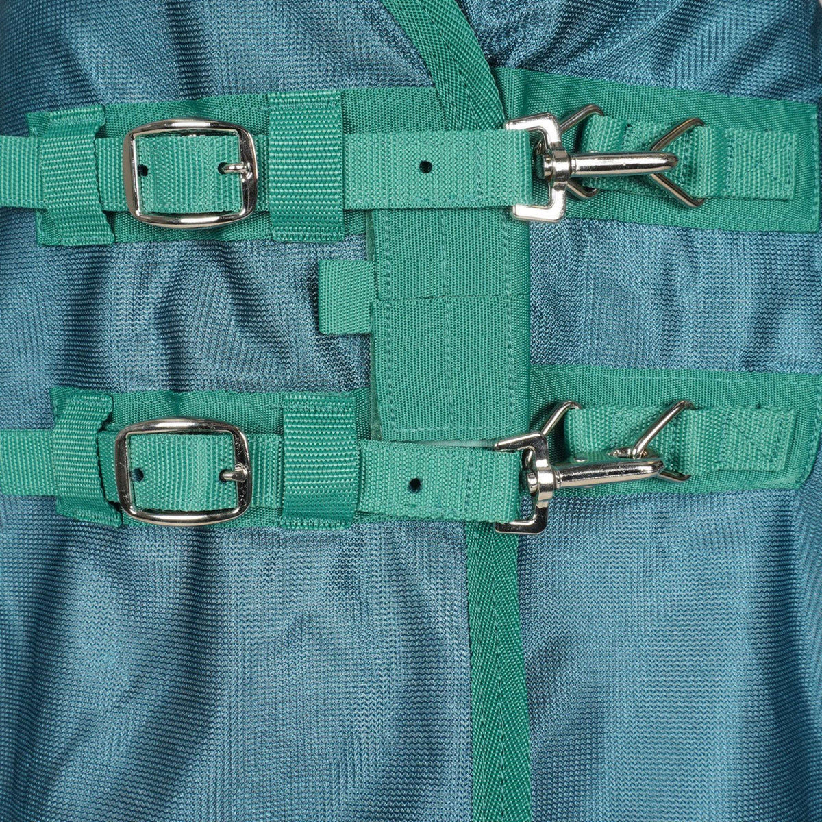 WeatherBeeta Couverture Anti-Mouches ComFiTec Green-Tec Airflow Mesh Combo Neck White/Dragonfly Blue