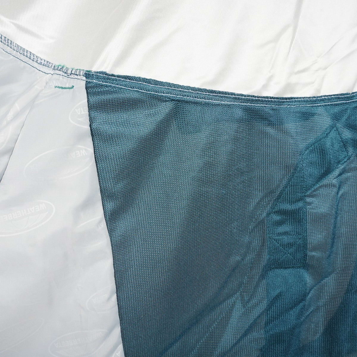 WeatherBeeta Couverture Anti-Mouches ComFiTec Green-Tec Airflow Mesh Combo Neck White/Dragonfly Blue