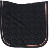HKM Tapis de Selle Rosegold Glamour Dressage Noir/Or rose