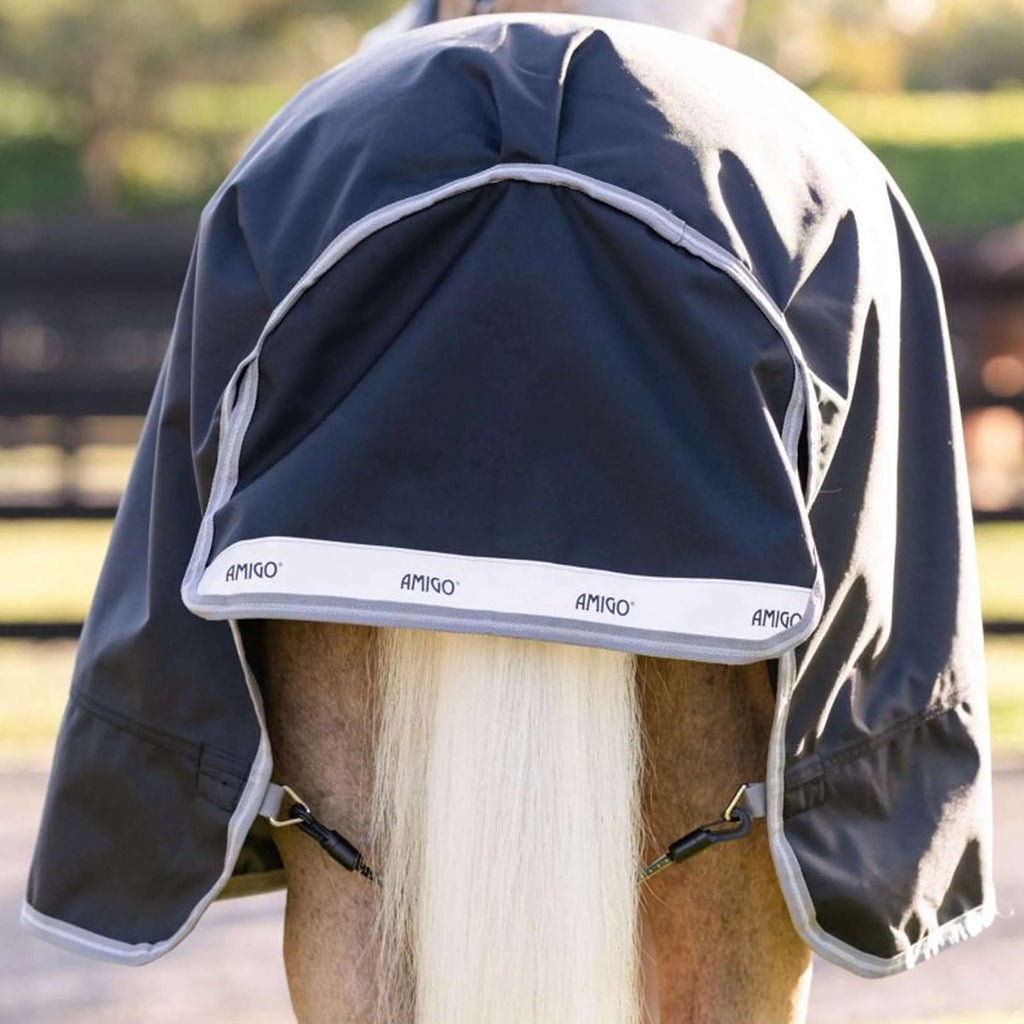 Amigo Chemise Turnout 1200D Plus Pony 0g Noir/Gris Titane/Argent