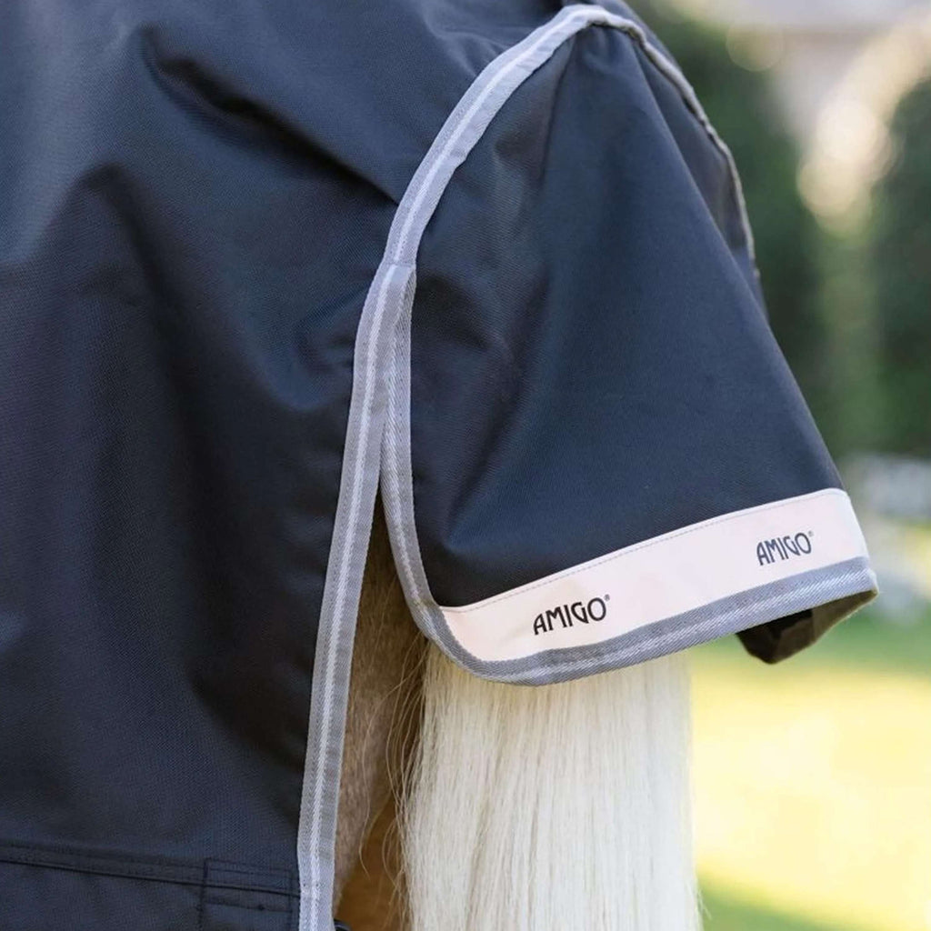 Amigo Chemise Turnout 1200D Plus Pony 0g Noir/Gris Titane/Argent