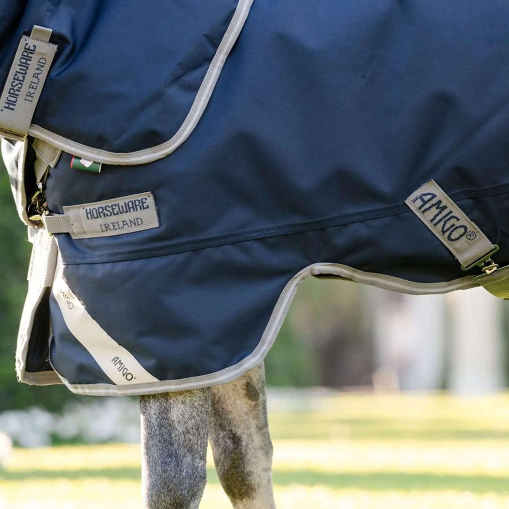 Amigo Chemise Turnout 1200D Plus Pony 50g Marine/Gris Titane/Argent