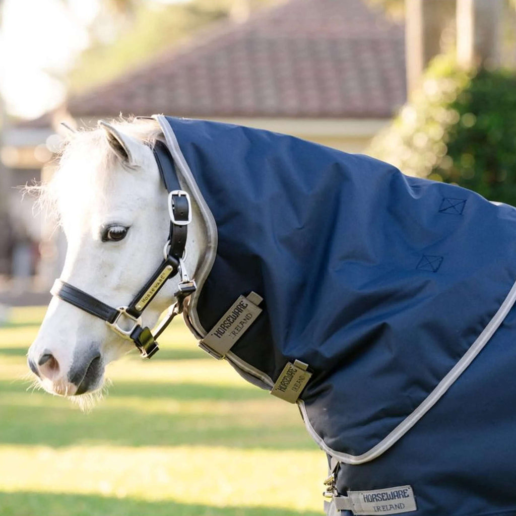 Amigo Chemise Turnout 1200D Plus Pony 50g Marine/Gris Titane/Argent
