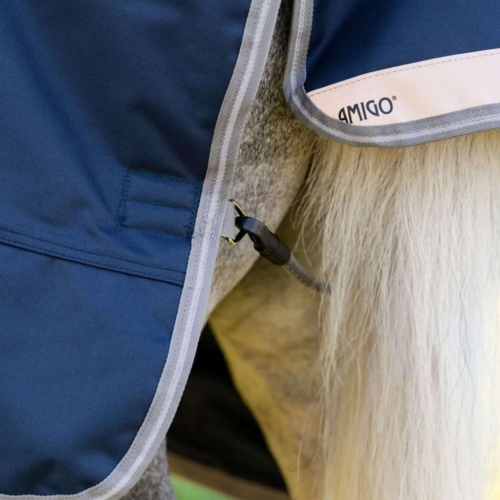 Amigo Chemise Turnout 1200D Pony 0g Marine/Gris Titane/Argent