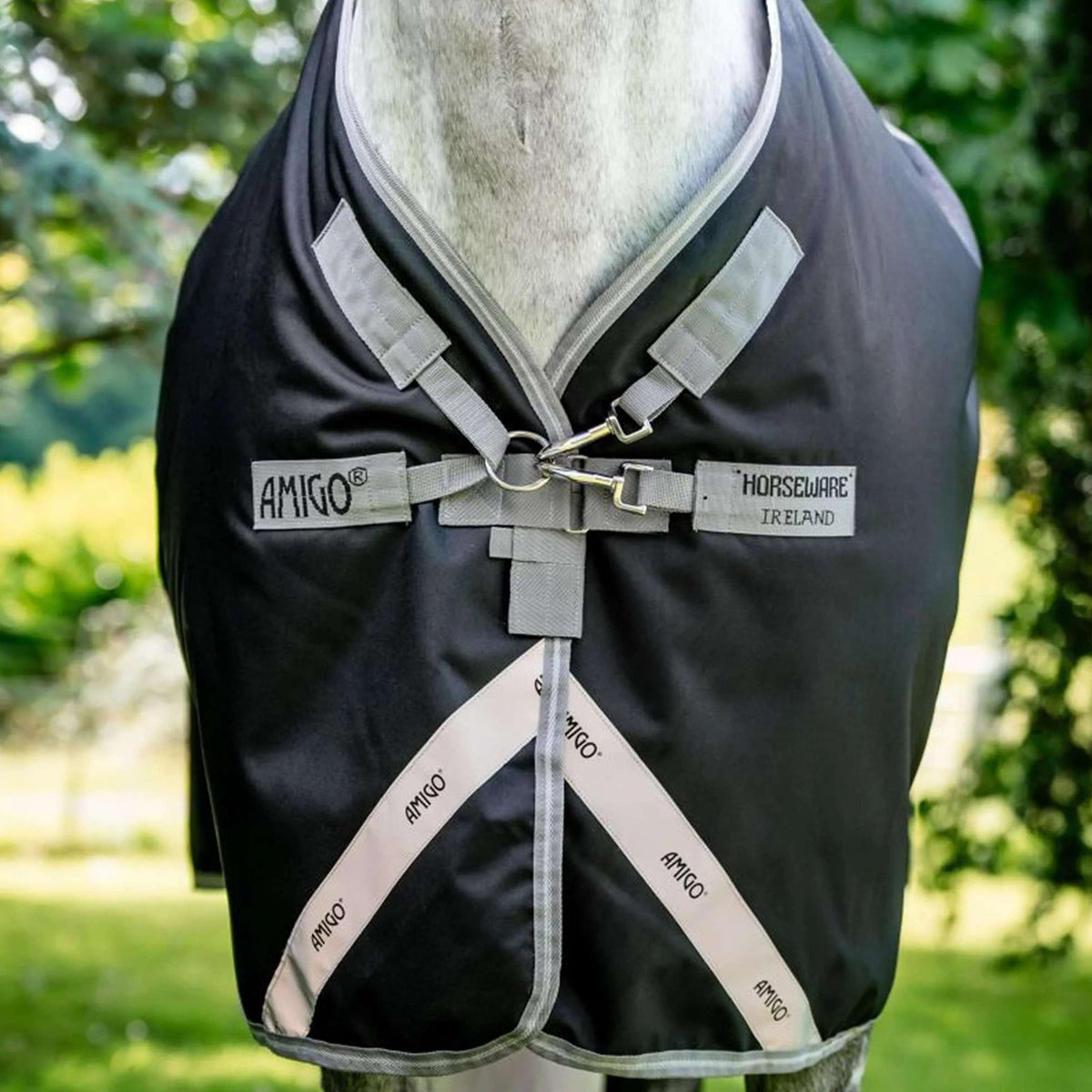 Amigo Chemise Turnout 1200D XL 50g Noir/Gris Titane/Argent